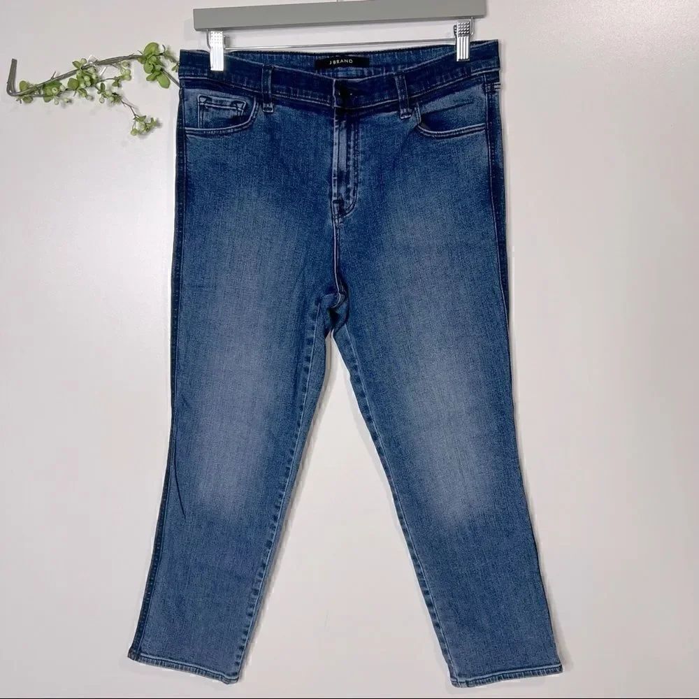 J Brand Crop Tuxedo Blue Jeans